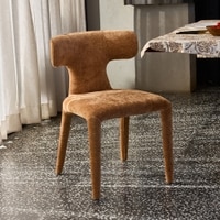 Driftwood Fabric Dining Chair in Camel Colour
