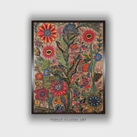 Madhubani Canvas Wall Prints Canvas Wall Prints Set of 1 Multicolor Matte
