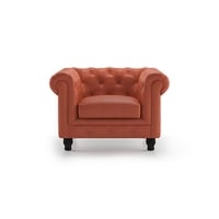 Winchester 1 Seater Leatherette Sofa in Tan Colour