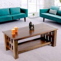 Blairs Sheesham Wood Coffee Table In Teak Finish