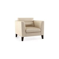 Lewis 1 Seater Fabric Sofa in Pearl Colour