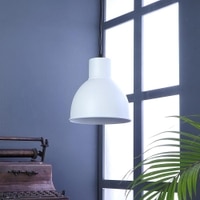 Opi Minimal Pastel White Metal Single Hanging Light