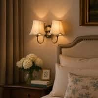 Devansh Metal Electric Wall Light in Gold Colour with Multicolor Shade Count of 1 Light