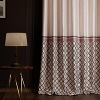Stoa Paris Satin Window Curtain, 70% Blackout Curtains,   Privacy Lining, Pack of 1, Versailles - Noble Rose