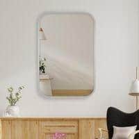 Aluminium Rectangular Decorative wall mirror by elegant arts and frames (Mirror size 600X900 mm)