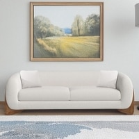 Amala Velvet 3 Seater Sofa in White Colour