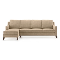 Abbey Sectional Sofa (Colour : Sandshell Beige, Cushion : Hard, Seater : Left Aligned 3 Seater + Left Aligned Chaise)