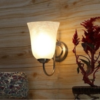 Devansh Steel Electric Wall Light in Steel Colour with White Shade Count of 1 Light