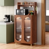 Stellar Multipurpose Storage Cabinet (Tall Size with Upper Shelf, Teak Brown)