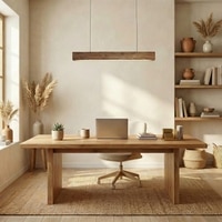 Slimline 36 Brown Solid Wood Single Hanging Light
