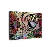 Truss Pcs Black Red Super Mario Graffiti Printed Framed Canvas Wall Prints Set of 3 Multicolor Matte
