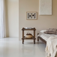 Quinlynn Solid Wood Bedside Table in Provincial Teak Finish