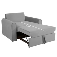 Clevam  Pull Out Sofa cum Bed  in Grey Colour