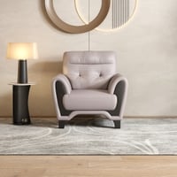 Radiance 1 Seater Leather Sole in Light Grey Colour