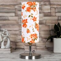 Multicolor cotton table lamp with Steel Base -53