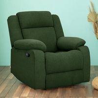 Avalon Fabric One Seater Motorized Recliner in Sap Green Colour