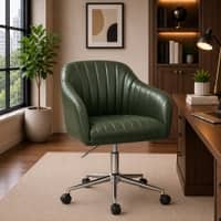 Doe Buck Colm Modern Green Leatherette Office Chair
