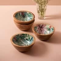 Elysian Tropical Mango Wood Bowl Set Of 4