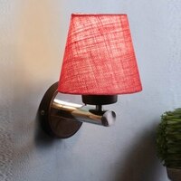 Devansh Metal Electric Wall Light in Pink Colour with Pink Shade Count of 1 Light