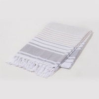 Yarn-dyed Grey Hammam Towel