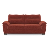 Adelaide Essential 3 Seater Fabric Sofa In Dark Coral