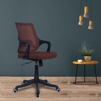 Ddeasirea Mid Back Ergonomic Chair in Brown Colour
