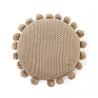 Pom Pom Stone Round Cushion Cover 16  Inches