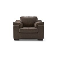Trissino 1 Seater Luxury Italian Leather Sofa In French Roast