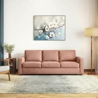 Apollo Compact 3 Seater  Fabric Sofa In Mocha Mousse Velvet Colour