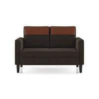 Hugo 2 Seater Fabric Sofa (Cedar Brown)