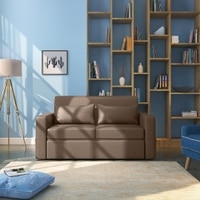 Camden Compact 3 Seater Pull Out Sofa cum Bed In Mocha Brown Colour