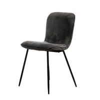 Pine Fabric Dining Chair in Grey Colour