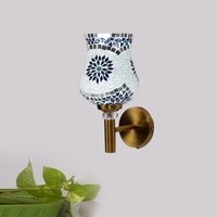 Devansh Metal Electric Wall Light in Gold Colour with Multi Shade Count of 1 Light