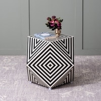 Wood Side Table in Multicolor Colour