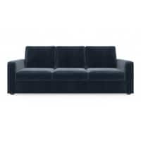 Apollo Sofa Set (Colour : Sea Port Blue Velvet, Cushion : Hard, Back Type : Regular, Seater : 3+1+1)