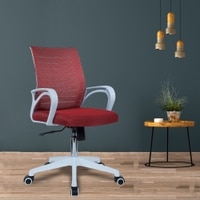 Mmarveal Mid Back Ergonomic Chair in Red Colour