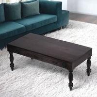 Hudson Sheesham Wood Coffee Table In Mahogany Finish