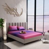 Stoa Paris 300TC UltrSatin King Bedsheet Set Satin King Pink Indigo
