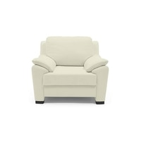 Farina 1 Seater Half Leather Sofa in Milk Colour