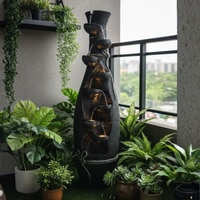 Black Fiber Glass Magnum Lamp Water Fountain