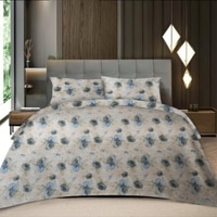 Threads Silky Touch Digital Print King Size Flat Bedsheet 270 x 250 cms