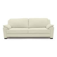 Farina 3 Seater Half Leather Sofa in Milk Colour
