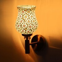 Devansh Metal Electric Wall Light in Gold Colour with Multi Shade Count of 1 Light