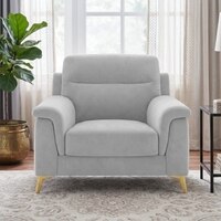 Niwara Velvet 1 Seater  sofa in Grey Color