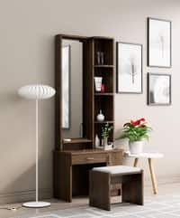 Hexa Red Wooden Dressing Table in Flower Wenge Colour