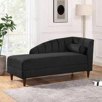 Korslund Velvet Chaise Launger in Balck Colour
