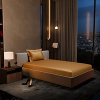 Stoa Paris 300TC UltrSatin Single Bedsheet Set Satin Single Night Gold