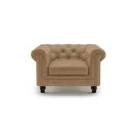 Winchester 1 Seater Leather Sofa in Camel Colour