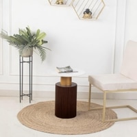 Solano Side Table in Dark Walnut Finish