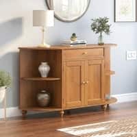 Ramore Sideboard in Amber Walnut Finish With Metal Channel